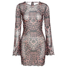 Rosalba Leopard Backless Mini Dress - S / Animal Print - Be My Shine