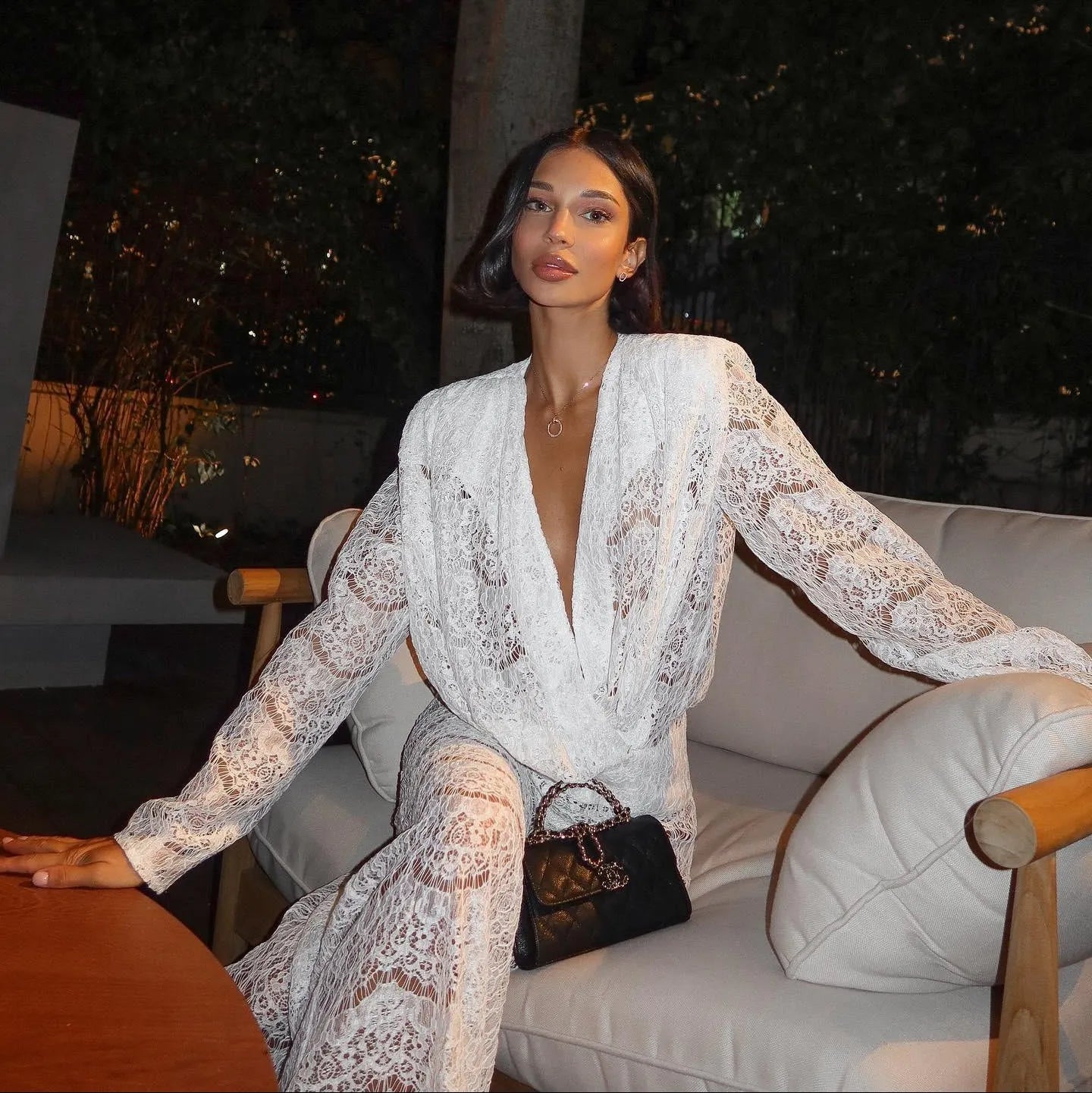 Rowena Lace Two Piece Set - White / S - Be My Shine