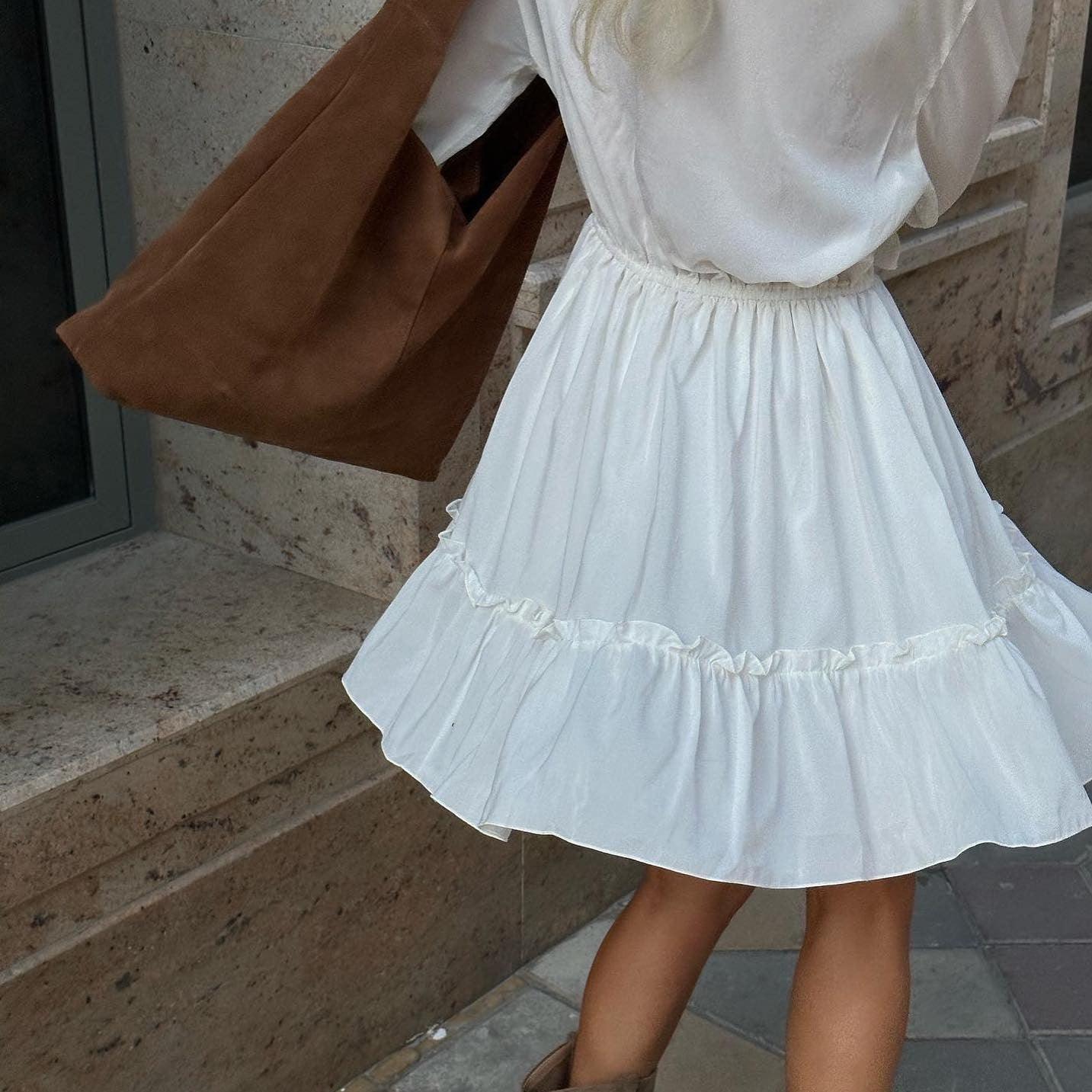 Stella Summer Ruffled Mini Dress - White / S - Be My Shine