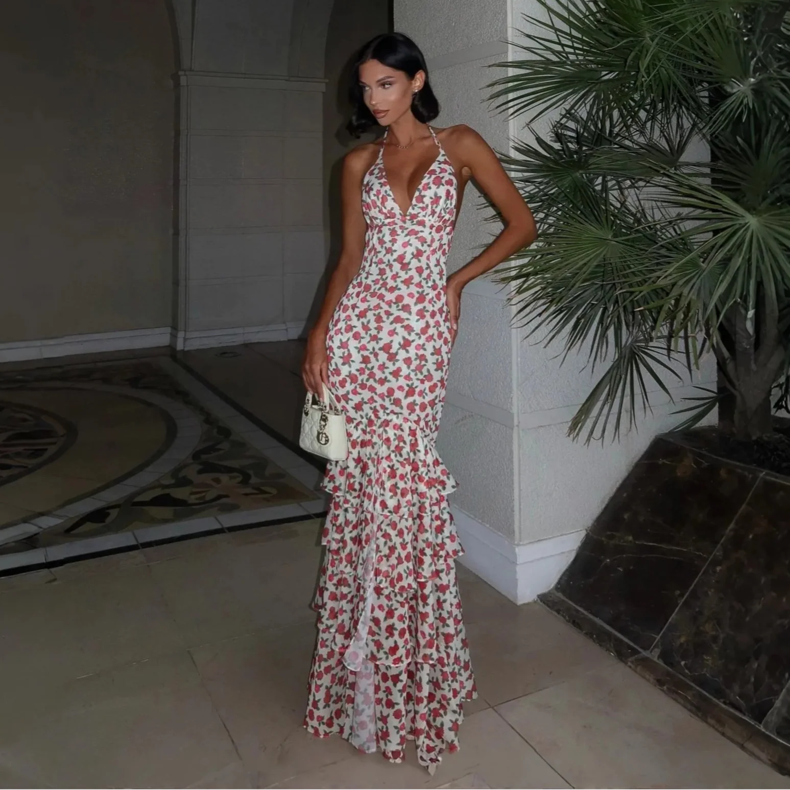 Summer Fleur Ruffled Maxi Dress Be My Shine