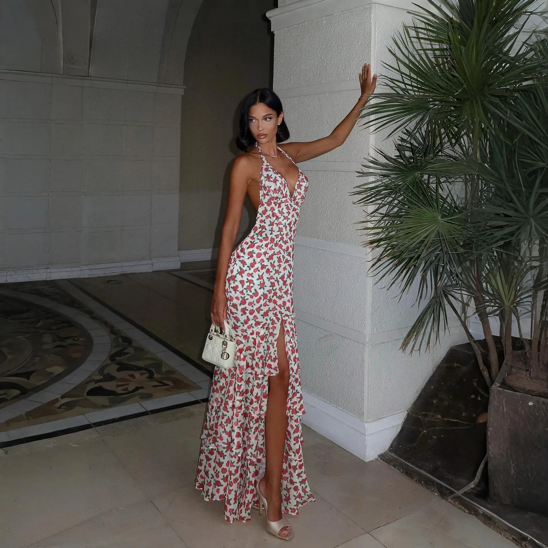 Summer Fleur Ruffled Maxi Dress Be My Shine