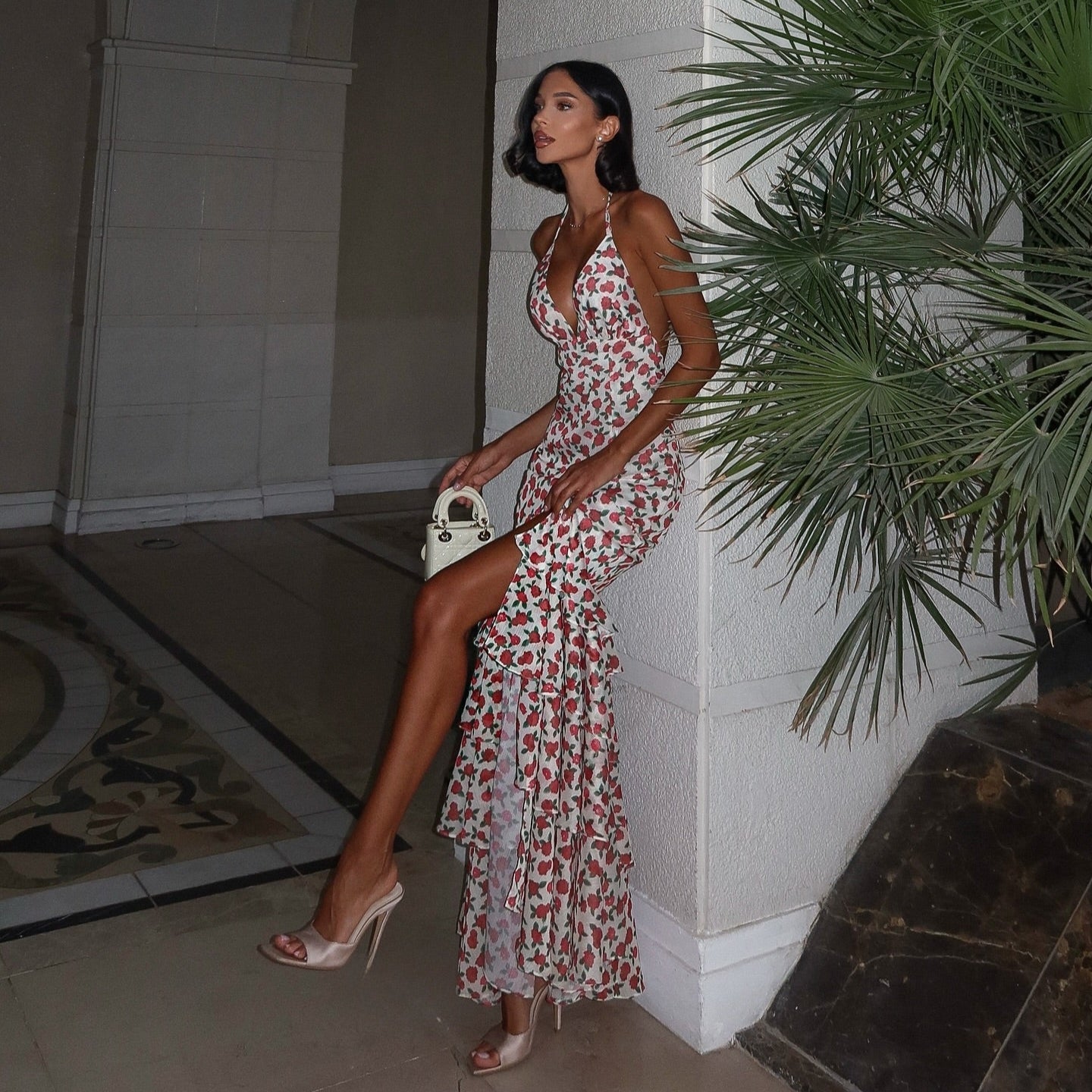 Summer Fleur Ruffled Maxi Dress Be My Shine