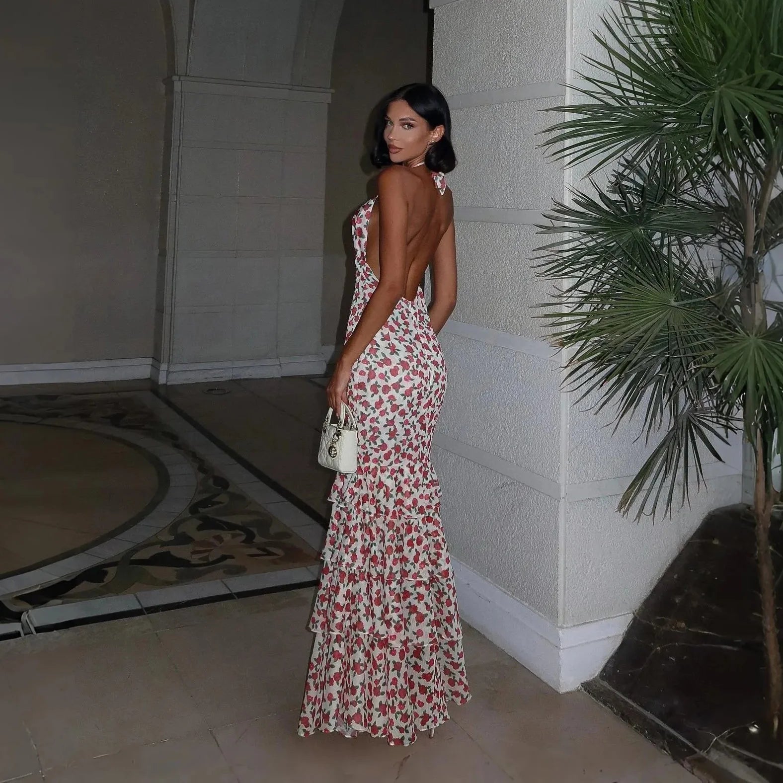 Summer Fleur Ruffled Maxi Dress Be My Shine