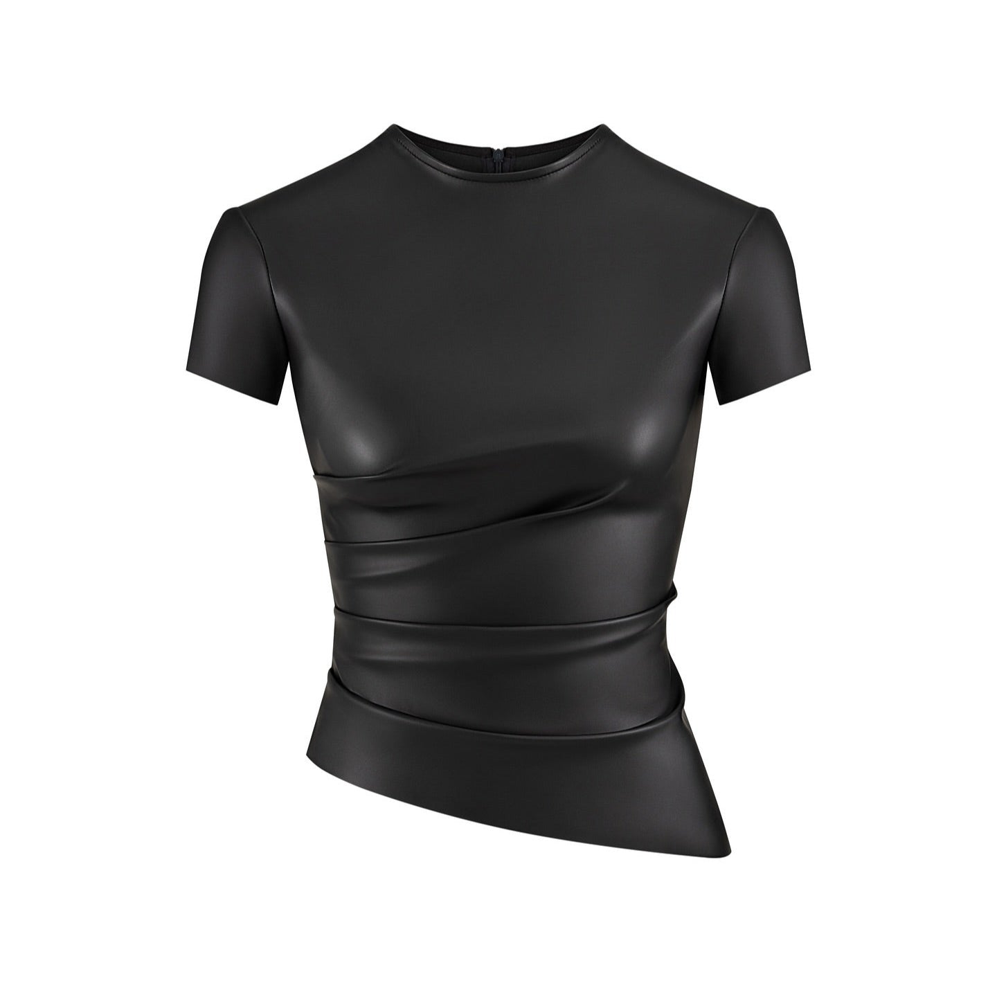 Vinyl Eclipse Faux Leather Crop Top Be My Shine