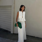 Wafa Cotton Pleated Top - White / S - Be My Shine
