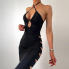 Zaina Cut Out Maxi Dress - S / Black - Be My Shine