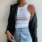 Zola Cotton Ribbed Crop Top - White / S - Be My Shine