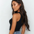 Zola Cotton Ribbed Crop Top - White / S - Be My Shine